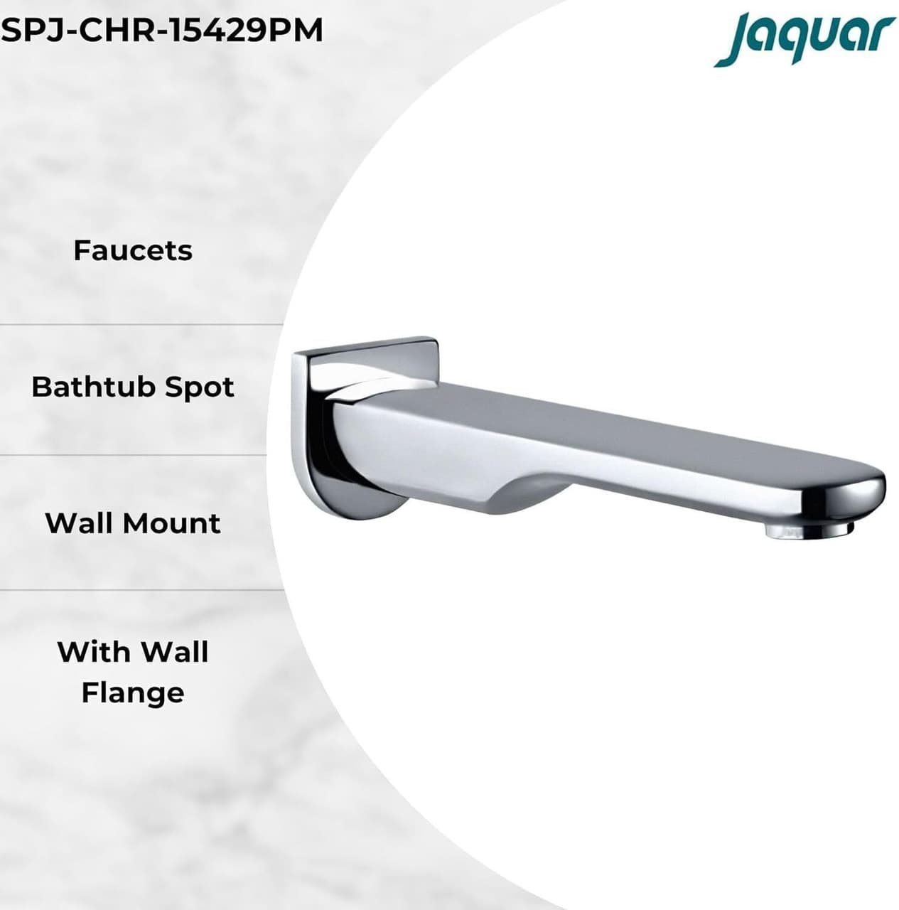Jaquar Bathtub Spout with Wall Flange - View 2