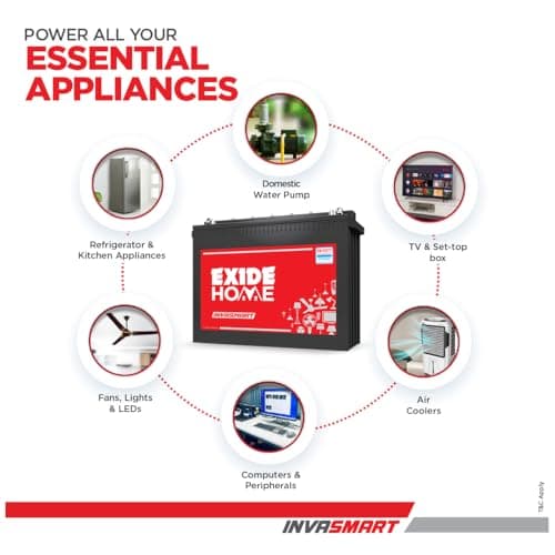 Exide Invasmart 12V Tubular Inverter Battery - Short Tubular | FES0-ISST1200 | 220v ± 7v AC - View 19
