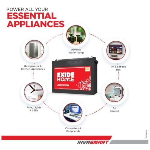 Exide Invasmart 12V Tubular Inverter Battery - Short Tubular | FES0-ISST1200 | 220v ± 7v AC - View 26