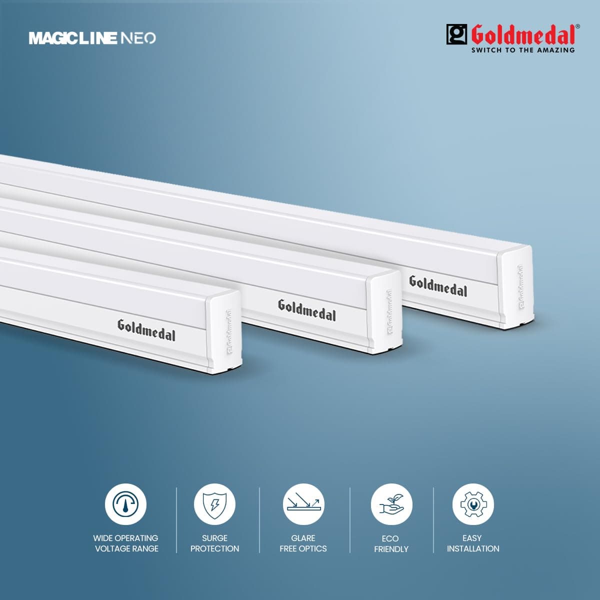 Goldmedal Magic Line LED Batten, Cool Daylight - View 2