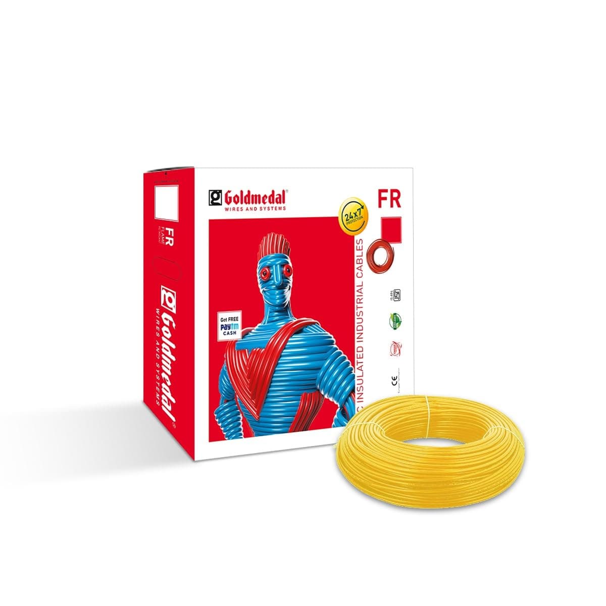 Goldmedal FR Wire, 180Mtr - Suitable for use in residences, schools, theatres, commercial complexes, apartments, high rise buildings, fire alarms, and emergency lighting circuits. | 180 | Blue - View 46
