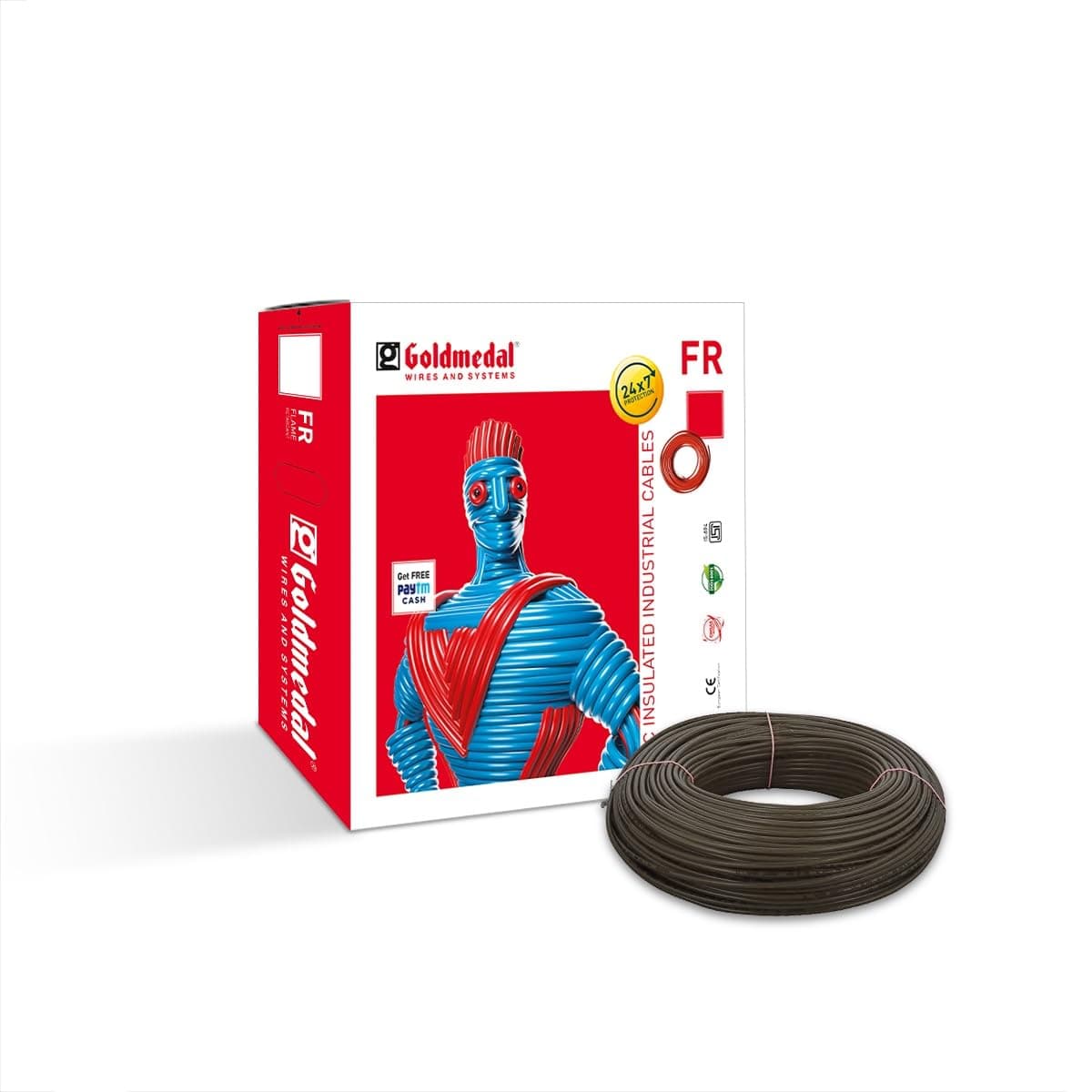 Goldmedal FR Wire, 180Mtr - Suitable for use in residences, schools, theatres, commercial complexes, apartments, high rise buildings, fire alarms, and emergency lighting circuits. | 180 | Blue - View 71