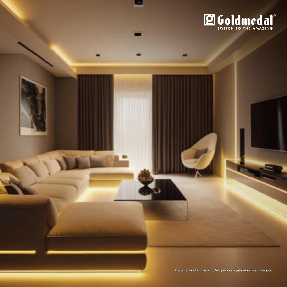 Goldmedal Photon Neo 90W Rope Light 10 Meter, 120 LEDs,  GL9C1203650WW - 10 Mtr | GL9C1203650WW | 140-270 V - View 6