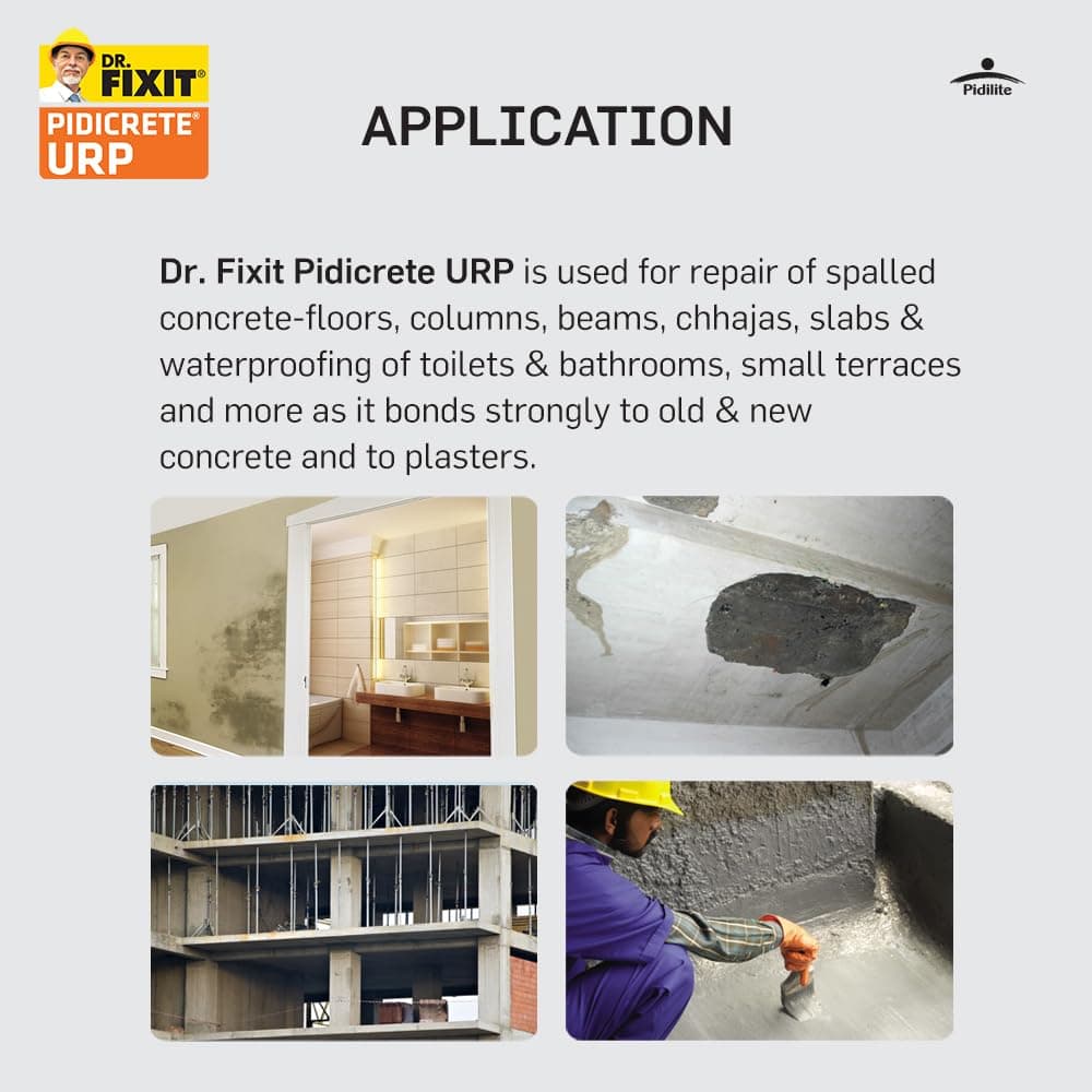 Dr.Fixit 301 SBR Latex Pidicrete URP SBR Latex - 2 – 2.2 m2/kg in 2 coats | Best before one and half years from the date manufacture | 1kg - View 6