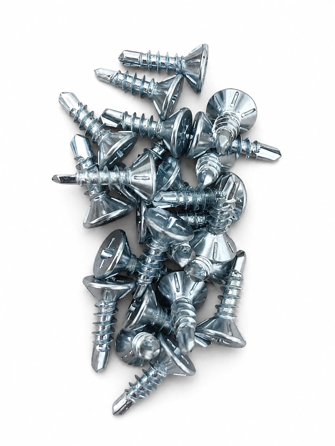 Generic 3.9x19mm (3/4 Inch) Zinc Plated CSK Flat Head Self Drilling Screw, (Pack of 820Pcs) - View 2