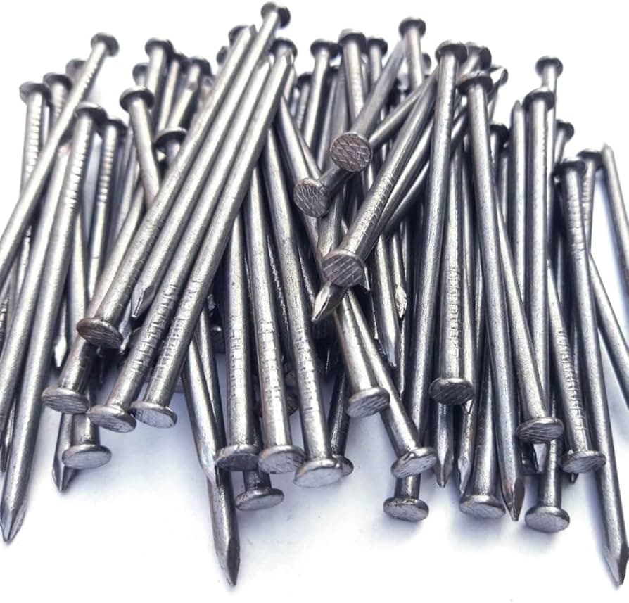 Generic 2 inch 12 Gauge Head Premium Zinc Coated Furniture Wooden Nails Pouch, 250gm