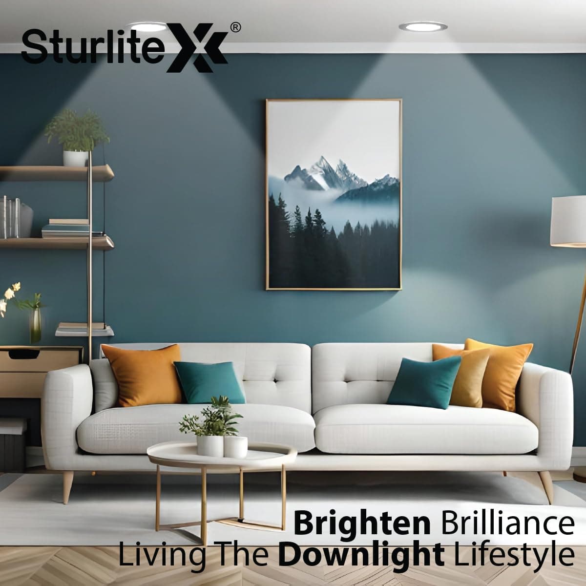 Sturlite Eco LYF 15W Round LED Slim Downlight, Natural White - Aluminium | White | LG-0067-15W - View 6