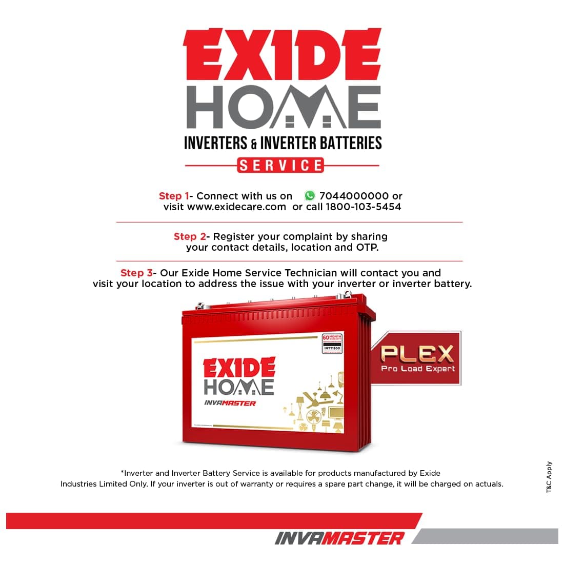 Exide InvaMaster 12V Tall Tubular Inverter Battery - Tall Tubular Inverter Battery | FEM0-IMTT1500 | 220v ± 7v AC - View 6