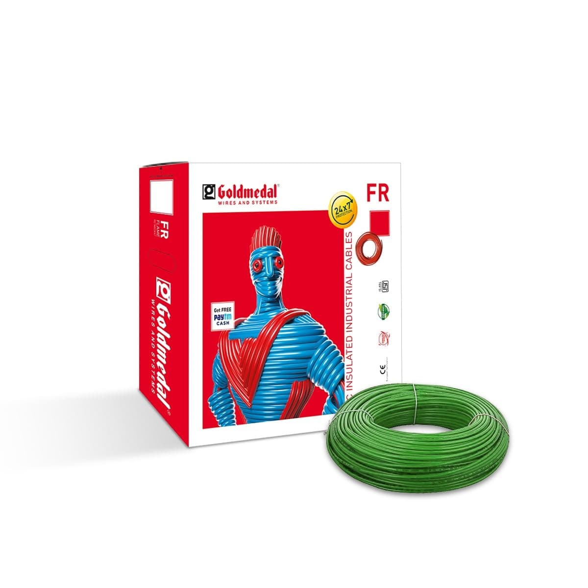 Goldmedal FR Wire, 180Mtr - Suitable for use in residences, schools, theatres, commercial complexes, apartments, high rise buildings, fire alarms, and emergency lighting circuits. | 180 | Blue - View 101