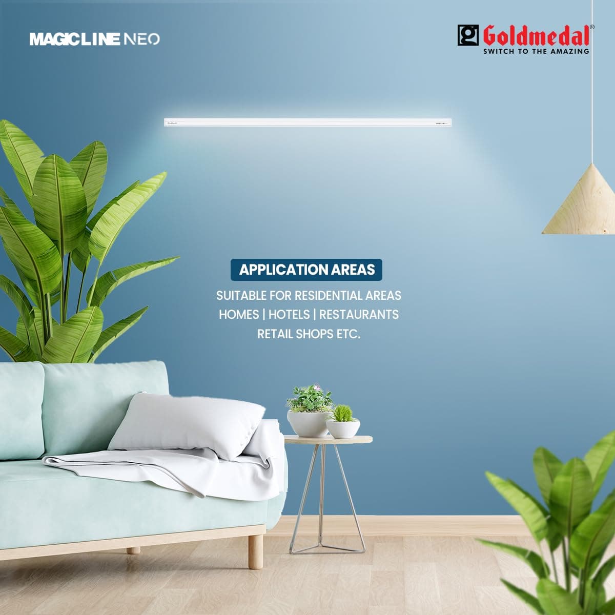 Goldmedal Magic Line LED Batten, Cool Daylight - View 4