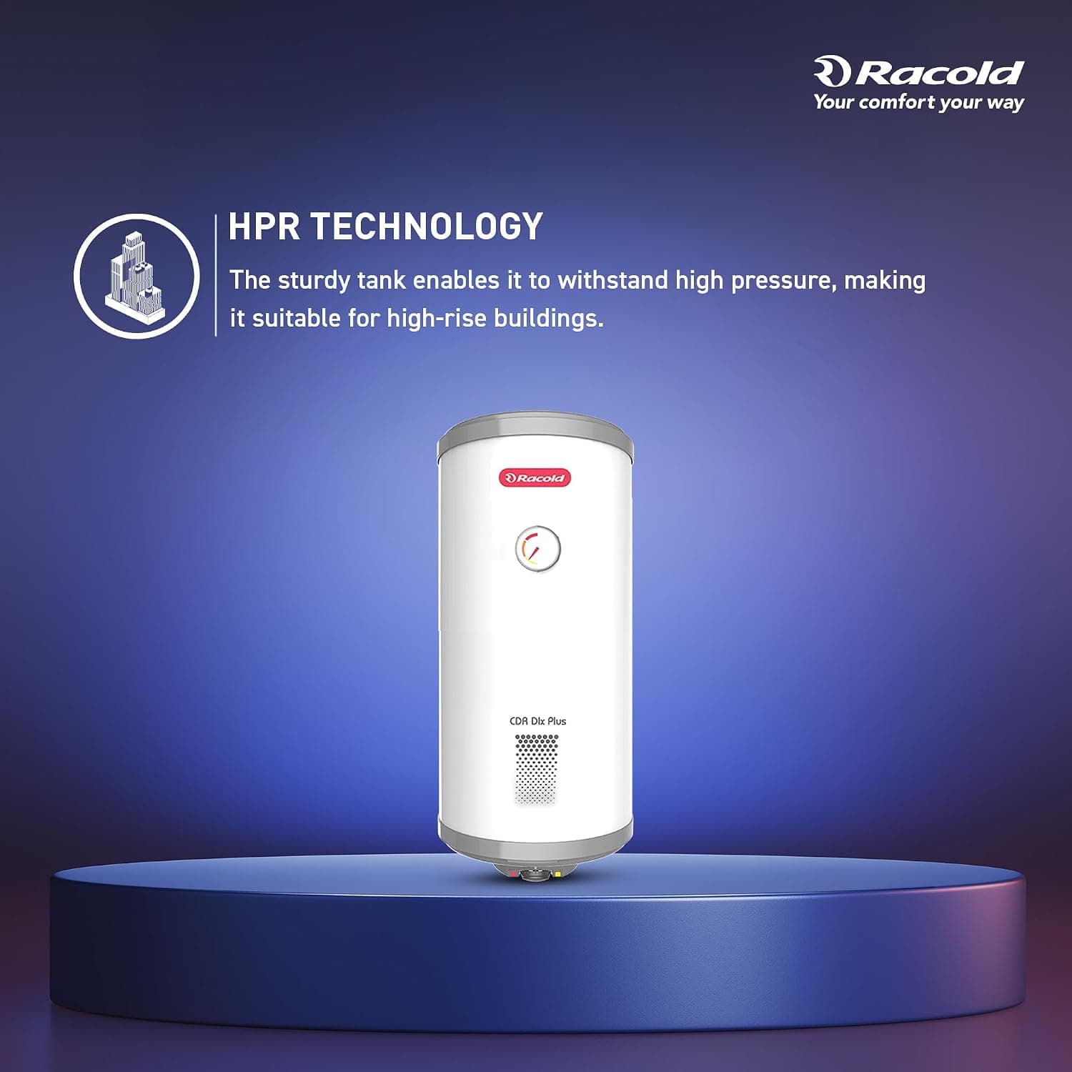 Racold CDR DLX PLUS Horizontal Electric Storage Geyser, 2kW, White - Ideal for smaller bathrooms, guest rooms, or bachelors needing fast, energy-efficient hot water for bucket baths. | White | 230 V - View 54