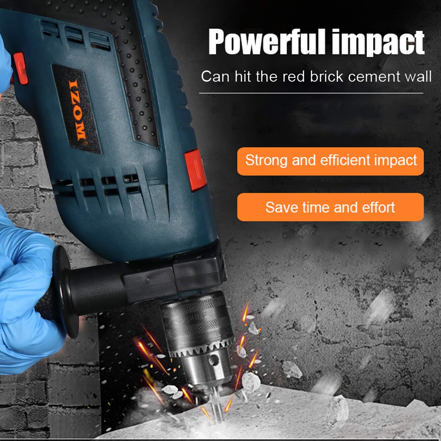 Izom 500W 13mm Impact Drill - Impact Drill | Blue | 220 V - View 6