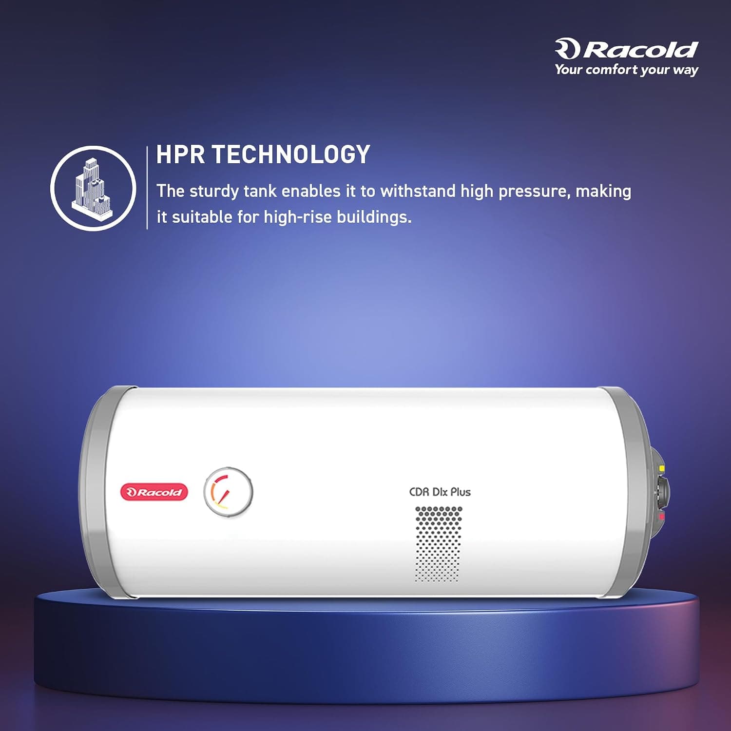 Racold CDR DLX PLUS Horizontal Electric Storage Geyser, 2kW, White - Ideal for smaller bathrooms, guest rooms, or bachelors needing fast, energy-efficient hot water for bucket baths. | White | 230 V - View 26