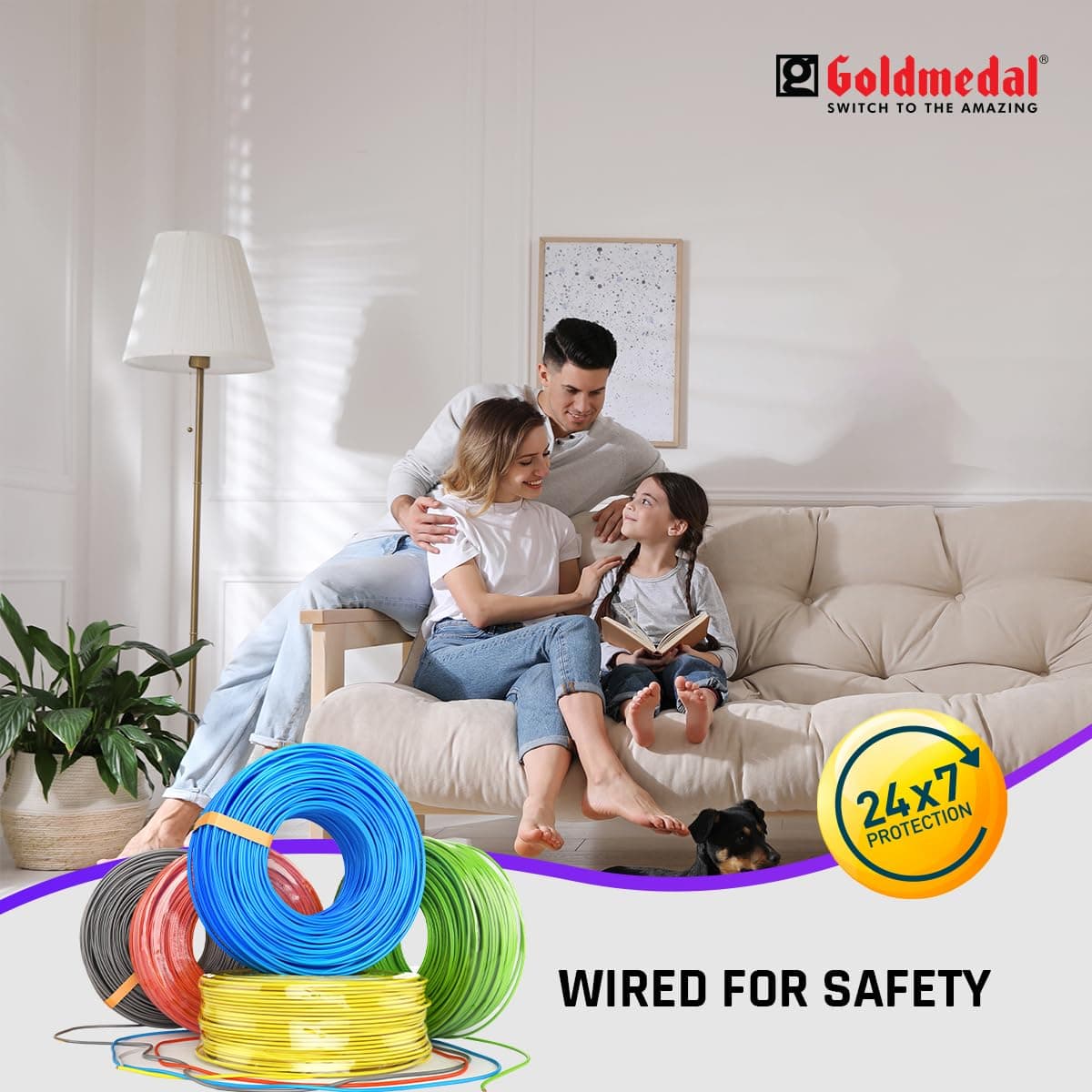 Goldmedal FR Wire, 180Mtr - Suitable for use in residences, schools, theatres, commercial complexes, apartments, high rise buildings, fire alarms, and emergency lighting circuits. | 180 | Blue - View 25