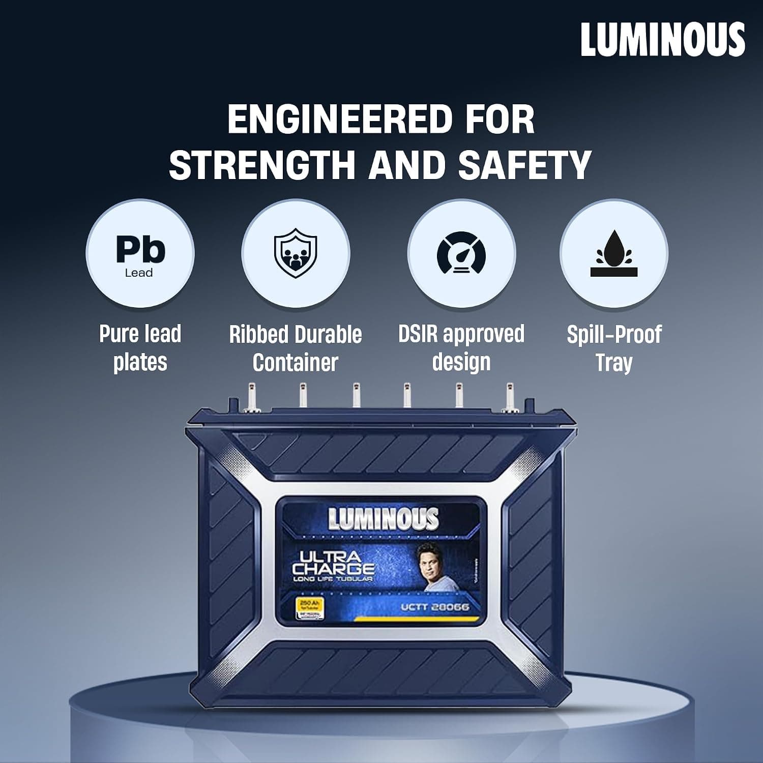 Luminous Ultra Charge UCTT-28066 250 Ah Tall Tubular Inverter Battery - View 3