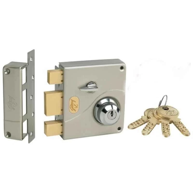 Godrej 8128 Satin Nickel Carton Rim Lock