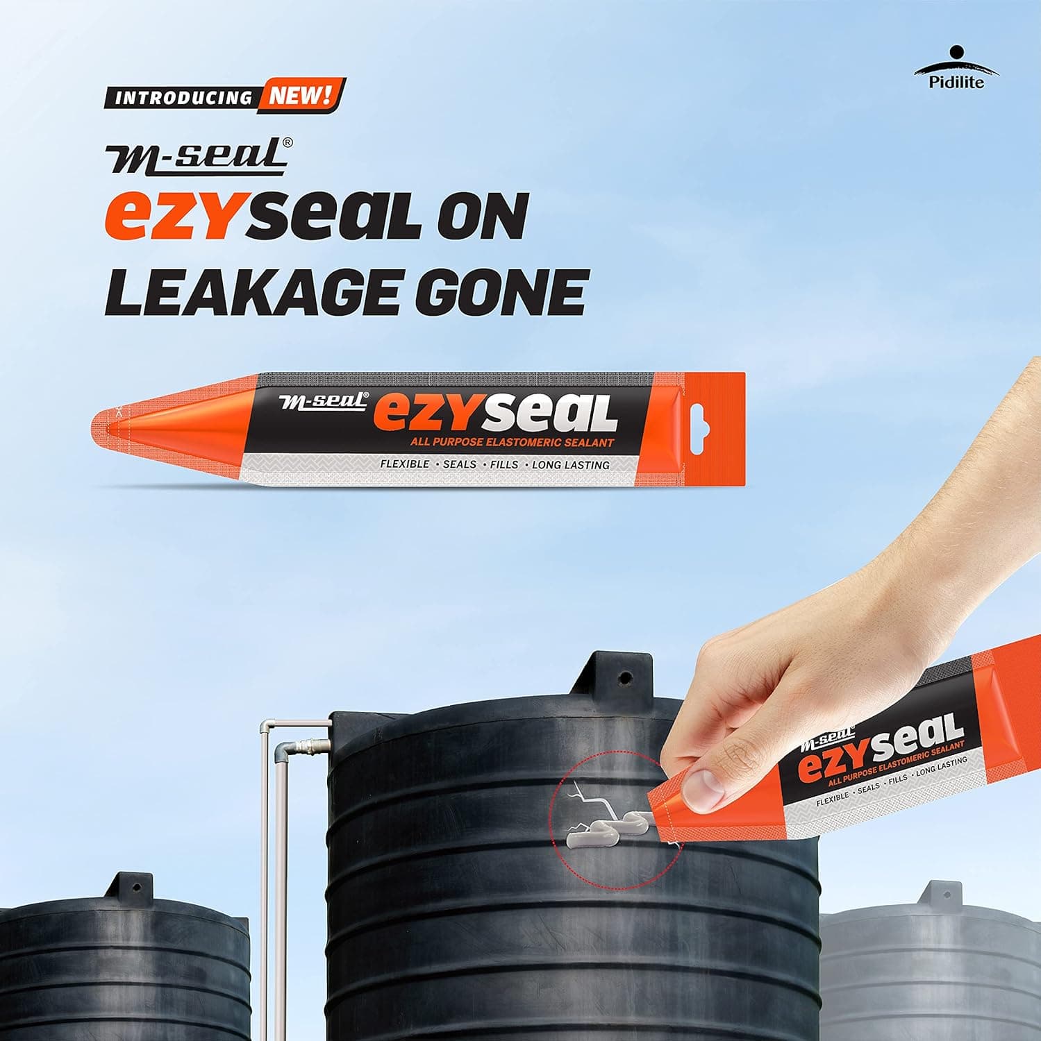 M-Seal Pidilite M-Seal Ezyseal All Purpose Elastomeric Sealant 85g - 85 gm | For Fixing Cracks, Holes & Gaps at Home & Kitchen | Kg - View 6