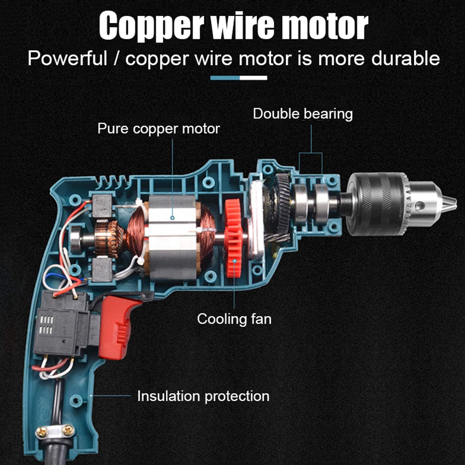 Izom 500W 13mm Impact Drill - View 5
