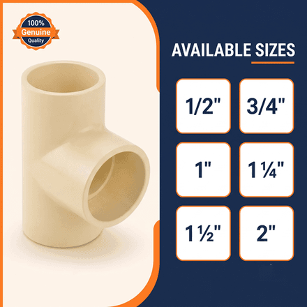 Ashirvad FlowGuard Plus CPVC Tee - 1/2 Inch | CPVC Tee | 70000577 - View 6