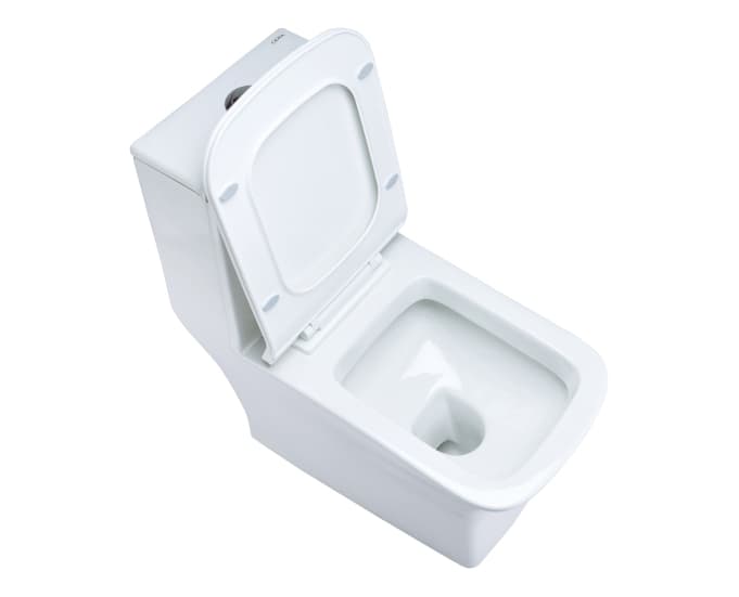 CERA Cinova One Piece EWC with Slim Soft Close Seat Cover, S-Trap 220mm, Snow White, S1013242SN - View 3