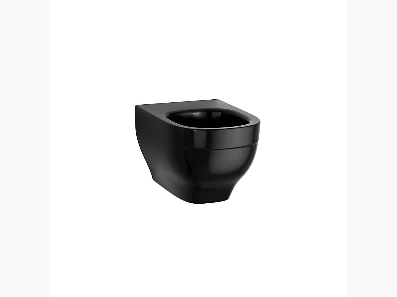 Kohler Trace Wall Hung Toilet Bowl with Skirted Trapway, Black, 20218IN-7