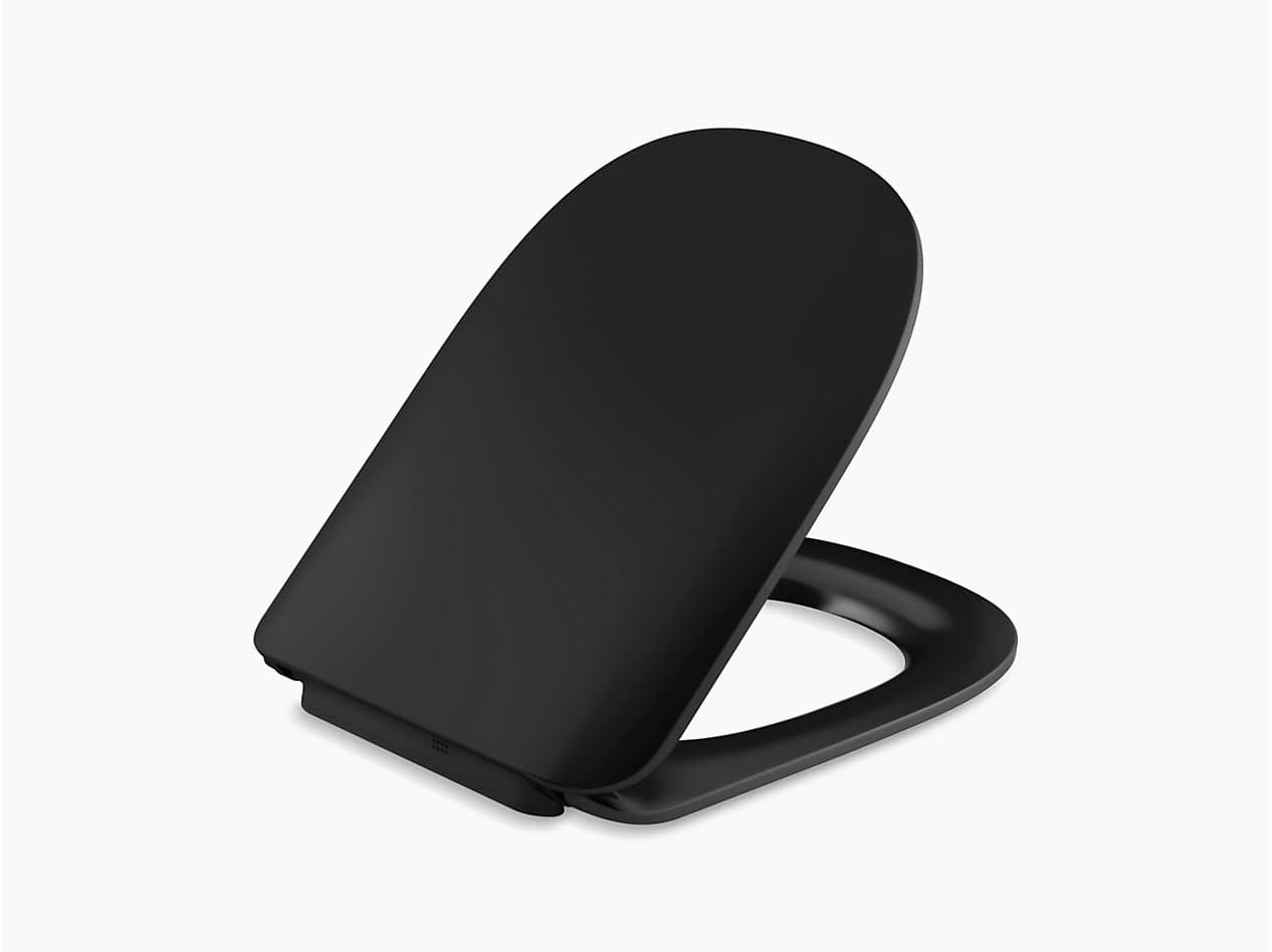 Kohler Trace Quiet Close Slim Toilet Seat, Black, 20219IN-UF-7