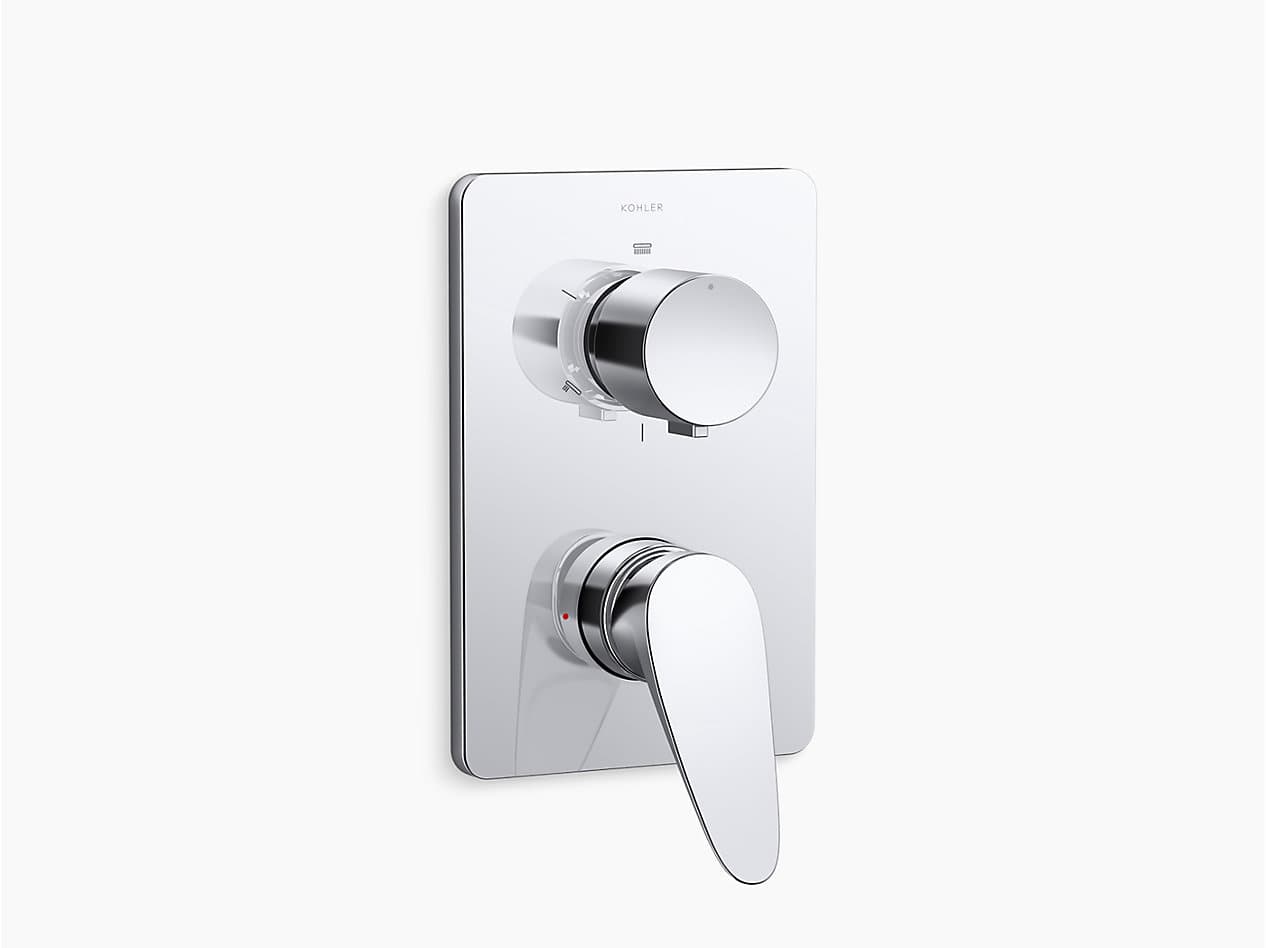 Kohler Fluence Aqua Turbo 360 Recessed Non-Thermostatic Bath and Shower Valve Trim, 38890IN-4FP-CP