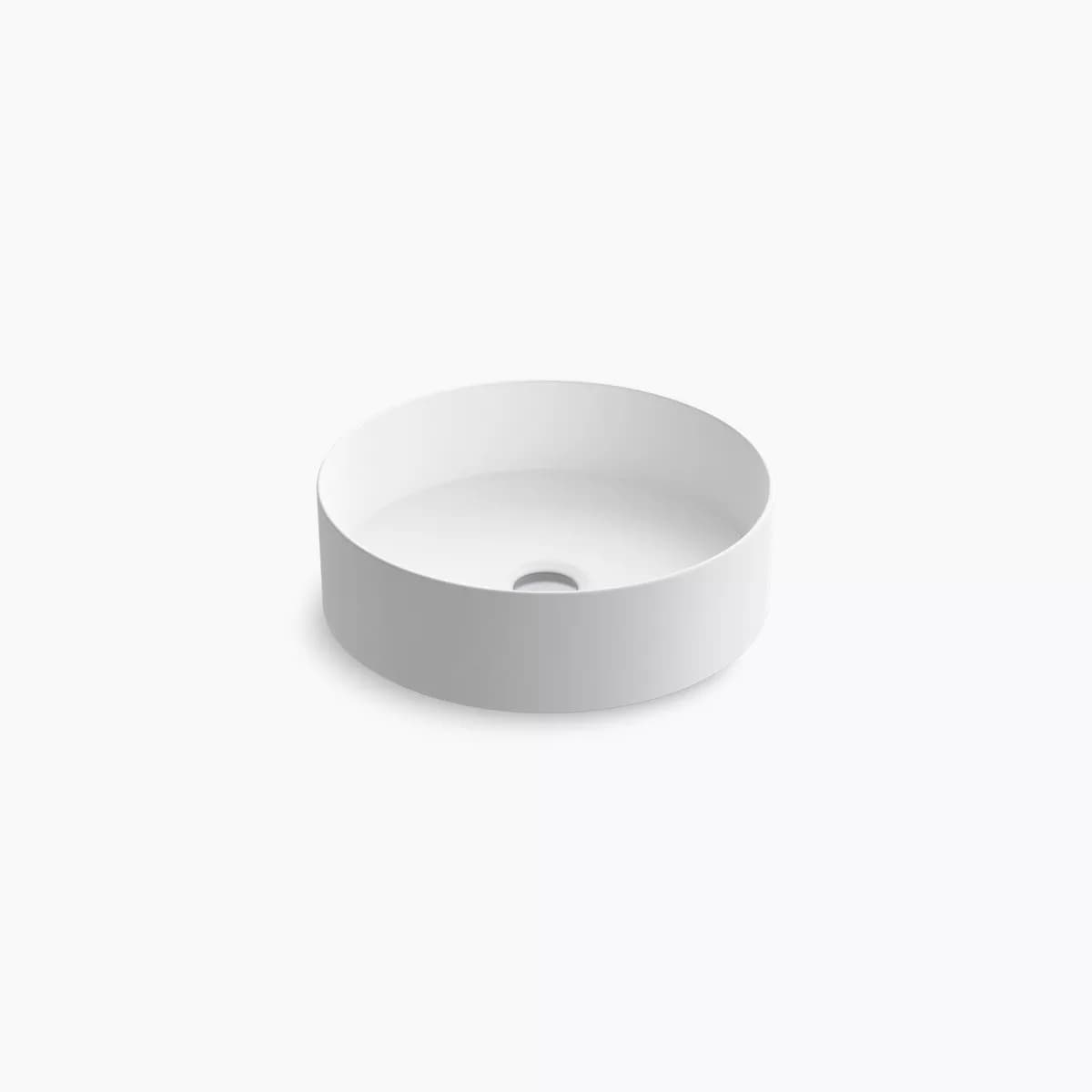 Kohler Mica 410mm Round Vessel with Glazed Underside, 90012T-0 - 410 mm | White | 90012T-0