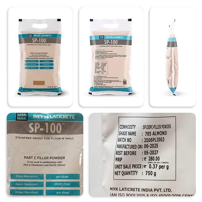 MYK Laticrete SP-100 Epoxy Tile Grout Colour Powder (Part C) - Factory sealed containers of this product are guaranteed to be of first quality for two (2) years if stored at temperatures >32°F (0°C) and <110°F (43°C). | 750 grams | 61 Parchment - View 146