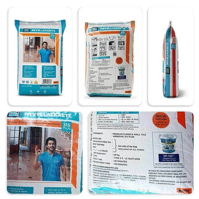 MYK Laticrete 315 Plus Tile Adhesive, White, 20 Kg Bag - View 2