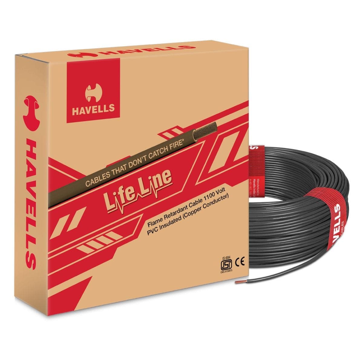 Havells Life Line FR Wire, 180 Mtr - 180 | Blue | 1.1 kV - View 14