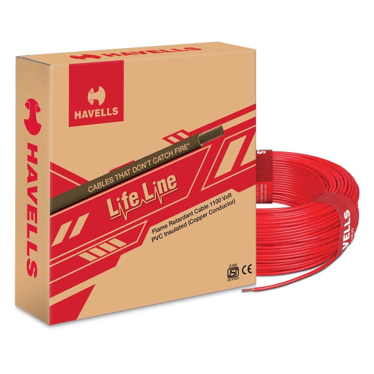 Havells Life Line FR Wire, 180 Mtr - 180 | Blue | 1.1 kV - View 8