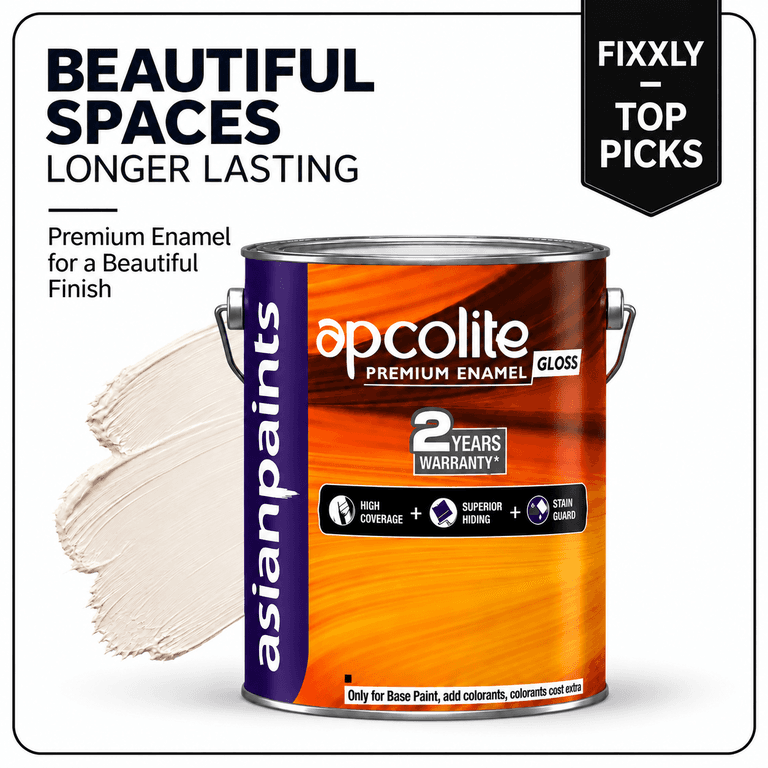 Asian Paints Apcolite Premium Glossy Enamel - 1 L | Enamel Metal Paints | Morning Glory (0765)