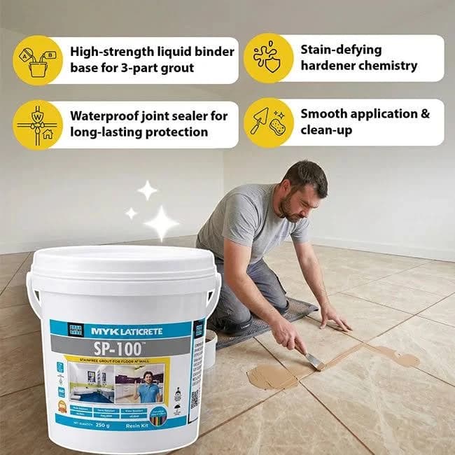 MYK Laticrete SP-100 Epoxy Tile Grout Resin + Hardener Bucket (Part A & Part B) - View 4