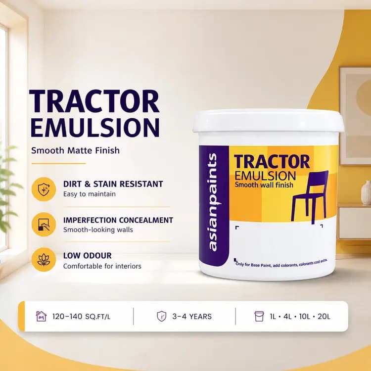 Asian Paints Tractor Emulsion Base White - View 2