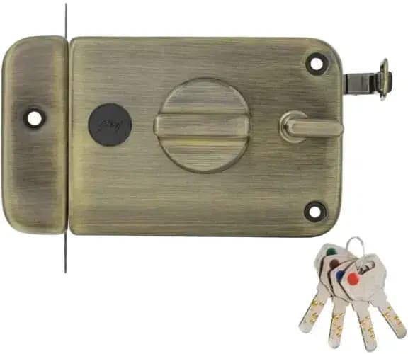 Godrej 6085 Antique Brass Finish Twinbolt Ultra XL+ 1CK Deadbolt lock