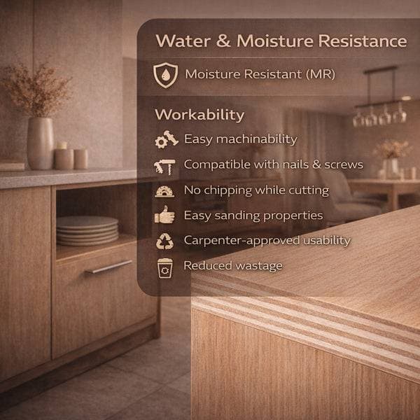 Plyneer LITE MR Plywood - Packaging, Interior Furniture, Cabinets, Ceilings, Interior Joinery, Dry Area Applications, Residential Projects, Commercial Projects | 8x4 ft | MR - View 6