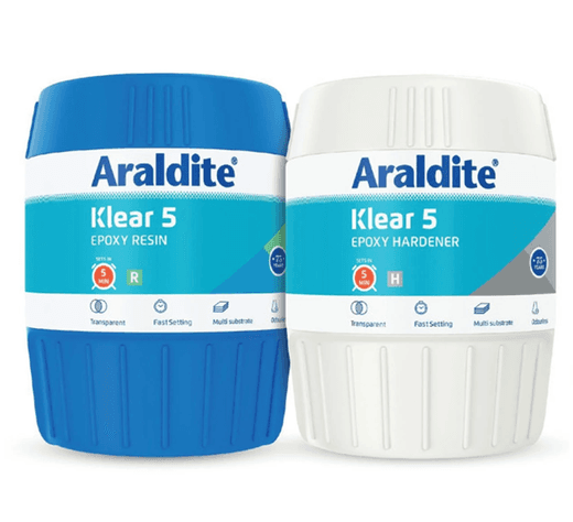 Araldite Klear5 Epoxy Adhesive - Application: Apply a thin layer to one or both surfaces immediately; you only have a 2 to 3-minute pot life to work before it begins to gel. | 1.1 to 1.3 square metres | Eye Protection: Wear safety goggles to prevent accidental liquid splashes during vigorous mixing.Skin Protection: Use nitrile gloves to avoid direct exposure, as raw epoxy causes contact dermatitis or allergic skin reactions. - View 6
