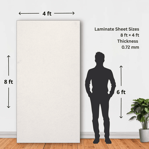 Generic 0.72mm Off White Liner Laminate 8x4 ft - View 2