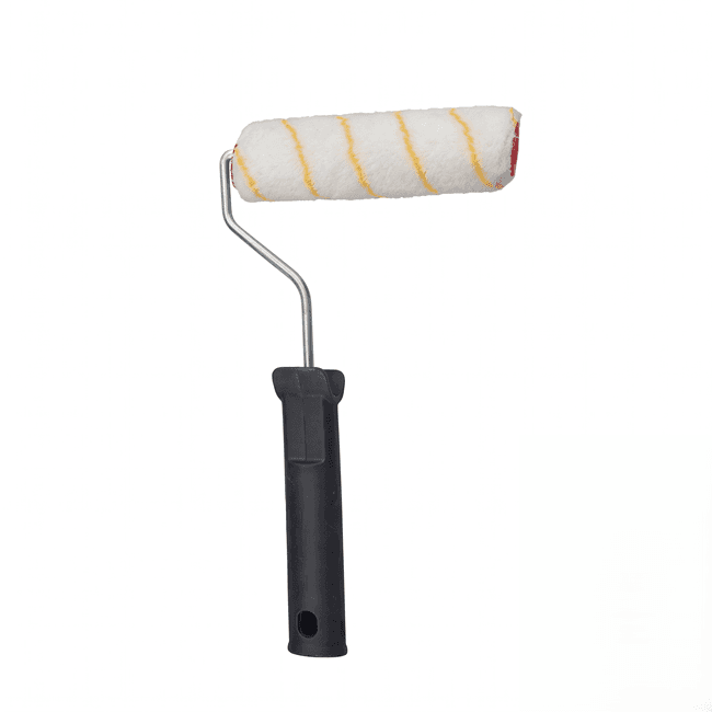 Generic 9 inch Premium Easy Fix Yellow Line - Push Type Interior Paint Roller (1 Roller + 1 Handle)