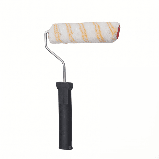 Generic 9 inch Premium Easy Fix Yellow Double Line -Push Type Interior Paint Roller (1 Roller + 1 Handle)