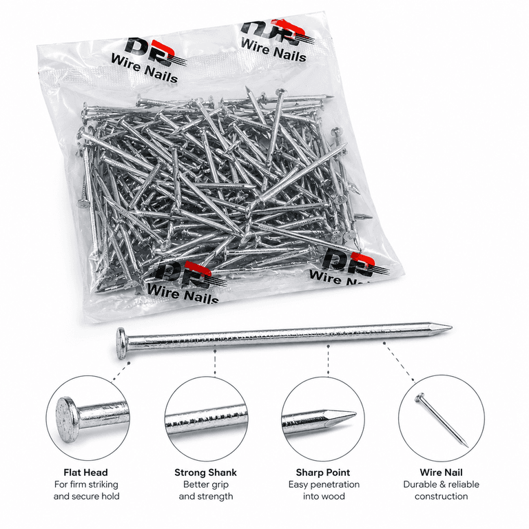 Generic Heavy Duty Steel Nails, 250 grams - View 3