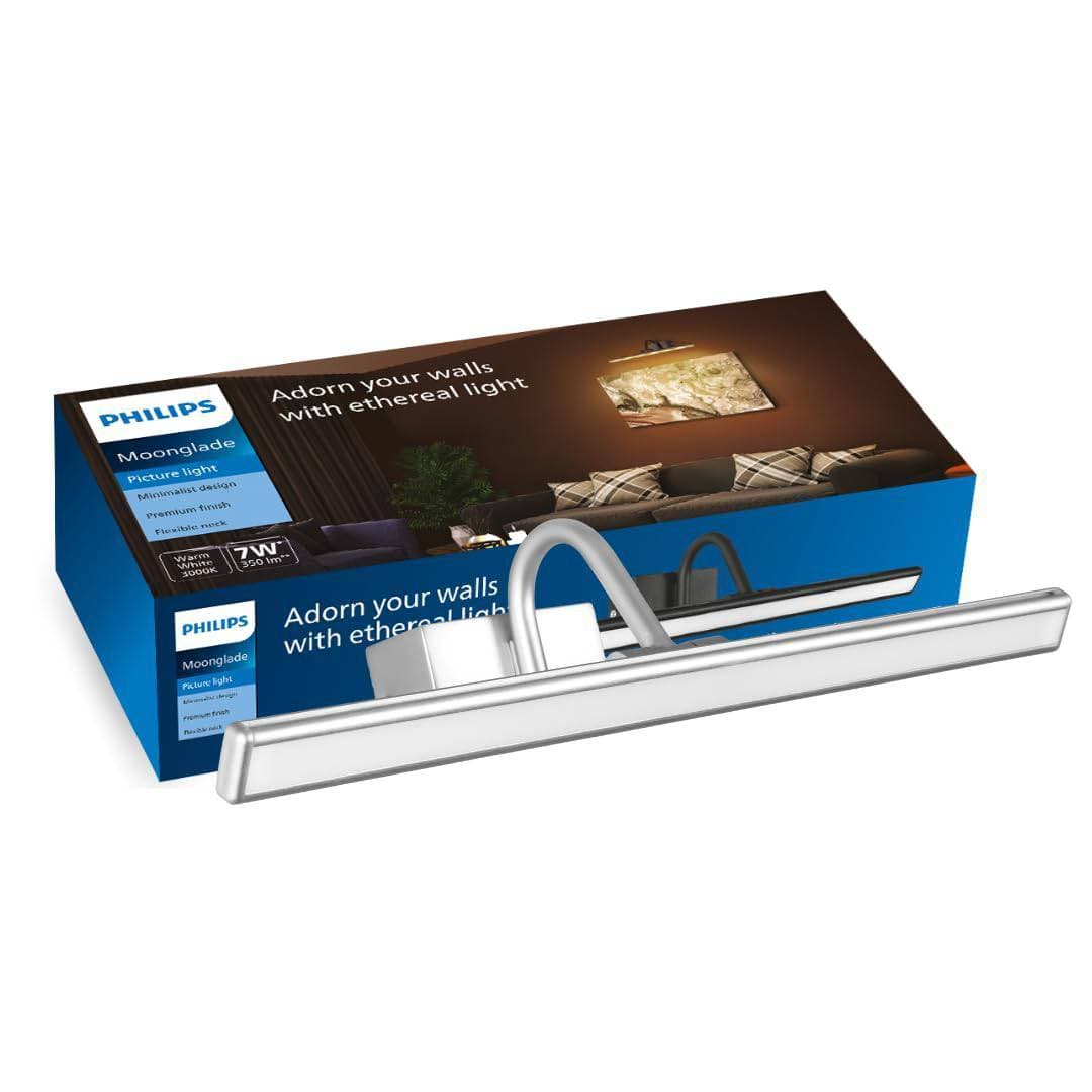 Philips Moonglade Pic Light Silver 7W, 582062, Warm White