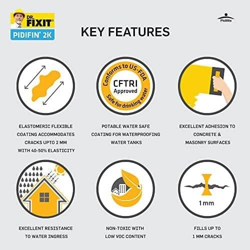 Dr.Fixit 112 Pidifin 2K Waterproof Coating - View 5