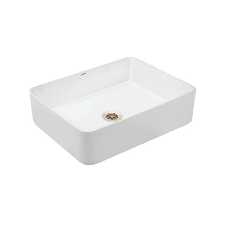 Jaquar JDR Thin Rim Rectangular Table Top Basin, Size: 530x420x140 mm, JDS-WHT-25907N