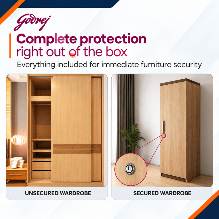 Godrej 2577 Nuvo Wardrobe Lock - View 4