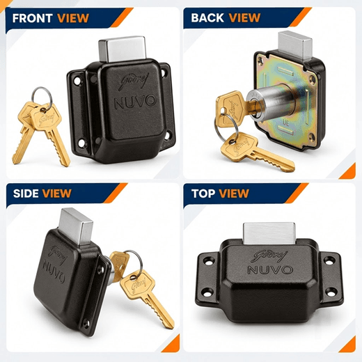 Godrej 2577 Nuvo Wardrobe Lock - View 3