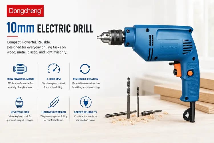 Dongcheng DJZ10A 300W Corded Electric Drill - View 3