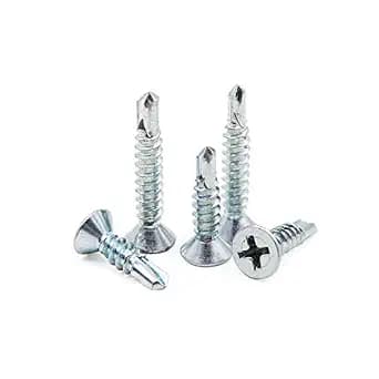 Generic 4.2x50mm (2 Inch) Zinc Plated CSK Flat Head Self Drilling Screw, (Pack of 280Pcs)