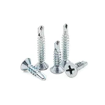 Generic 3.9x19mm (3/4 Inch) Zinc Plated CSK Flat Head Self Drilling Screw, (Pack of 820Pcs)